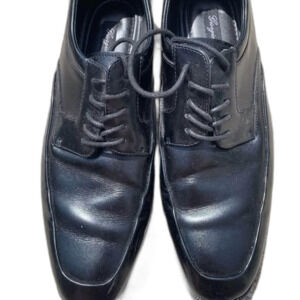 Giorgio V Black Lace-Up Dress Shoes